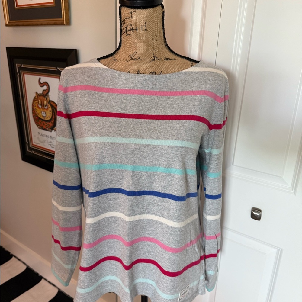 Talbots Multicolor Striped Cotton Top